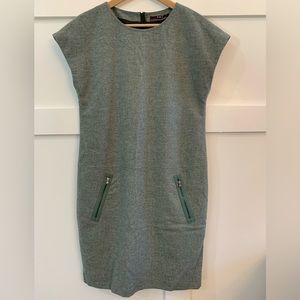 Peserico grey wool dress size 44 (US 8)